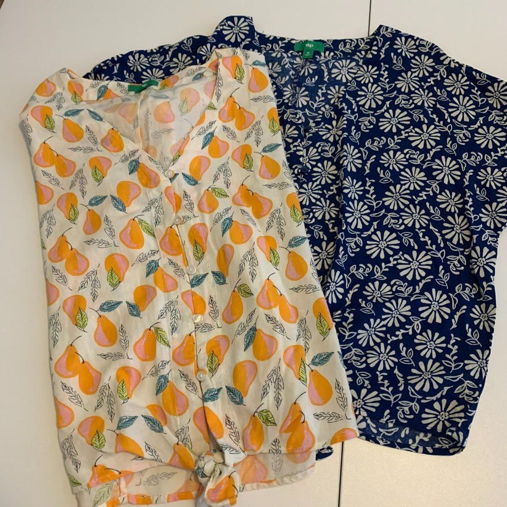 DIP linen blend tops - set of 2